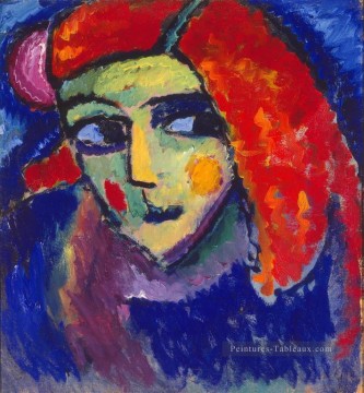  jawlensky - femme pâle avec les cheveux roux 1912 Alexej von Jawlensky Expressionnisme